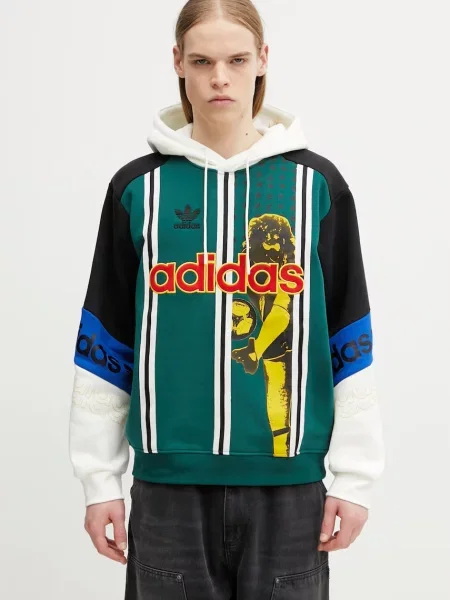 Adidas Originals μπλούζα με κουκούλα με Ανδρική πράσινο