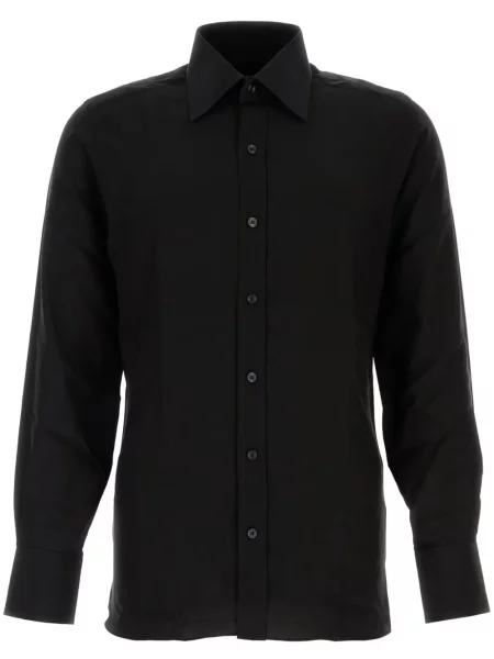 Копринена риза Tom Ford черно