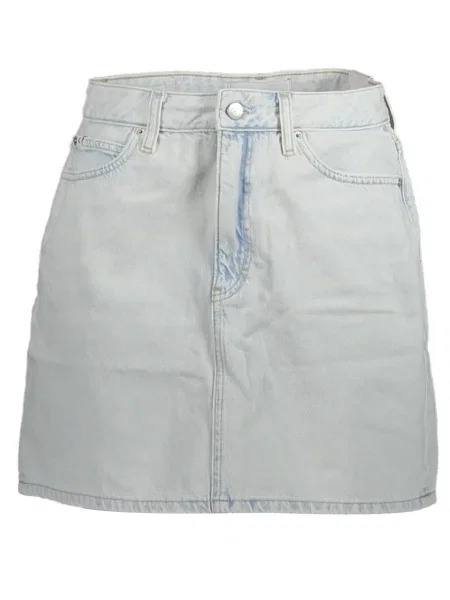 Fustă din denim Calvin Klein albastru