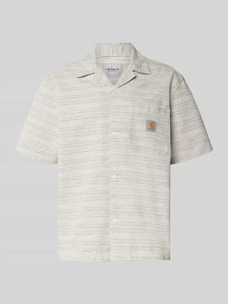 Koszula casualowa z kołnierzem z połami model ‘Gellar’ Carhartt Work In Progress beżowa