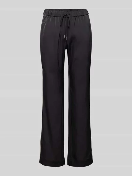 Spodnie z prostą nogawką i wpuszczanymi Calvin Klein Womenswear czarne