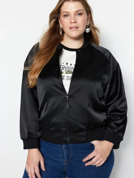 Geacă bomber Trendyol țesut negru