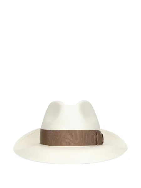 Căciulă Borsalino cu picior lat alb
