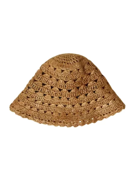 Twinset Akcesoria Kobieta brązowy ONE SIZE Kapelusz Bucket Crochet z Efektem Rafii beżowy