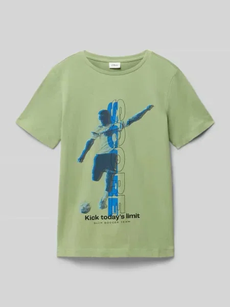 T-shirt o kroju regular fit z czystej bawełny S.oliver Red Label