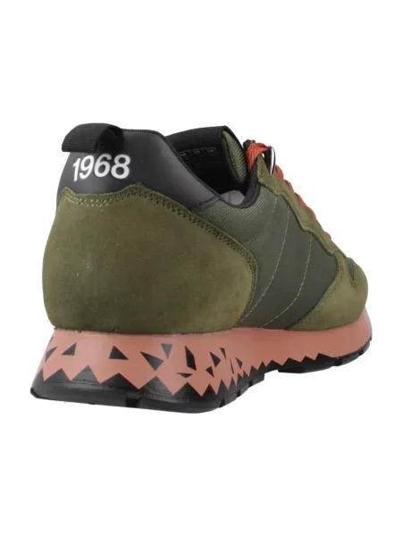Pantofi Sun68 cu model piele de șarpe verde