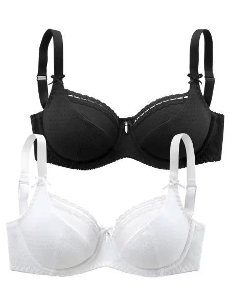 LASCANA Sutien negru alb