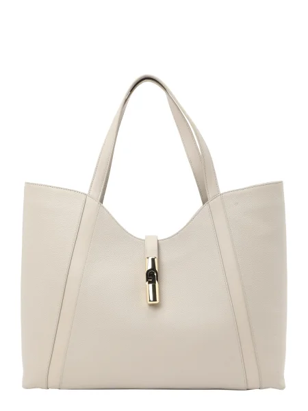 Geantă shopper Furla din piele alb
