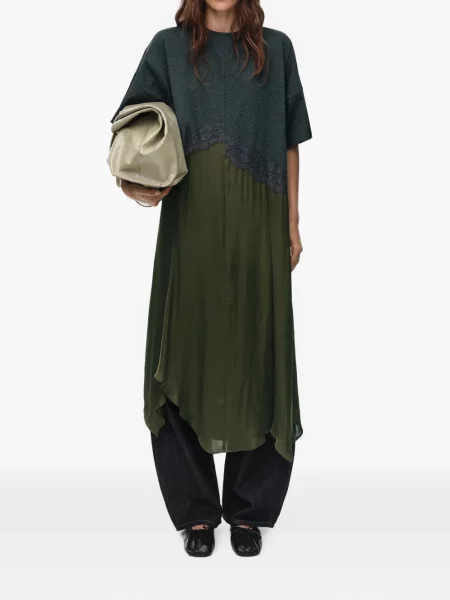 Rochie Bimba Y Lola asimetrică verde