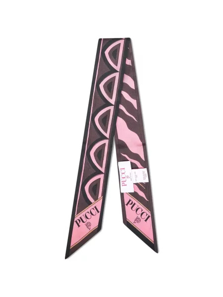 Fular Pucci de mătase cu imagine negru