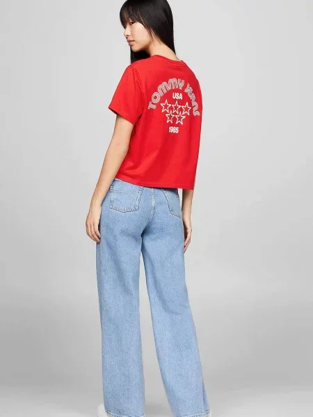 Футболка Tommy Jeans ретро красная