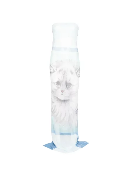 Bolonia sukienka maxi Barbara Bologna z nadrukiem bez ramiączek niebieska