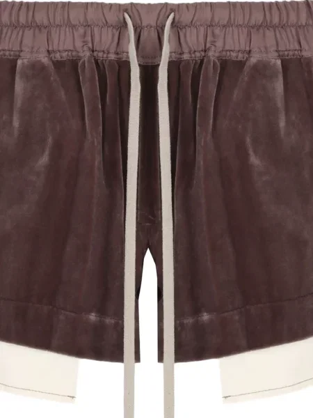 Pantaloni scurți Rick Owens de catifea gri