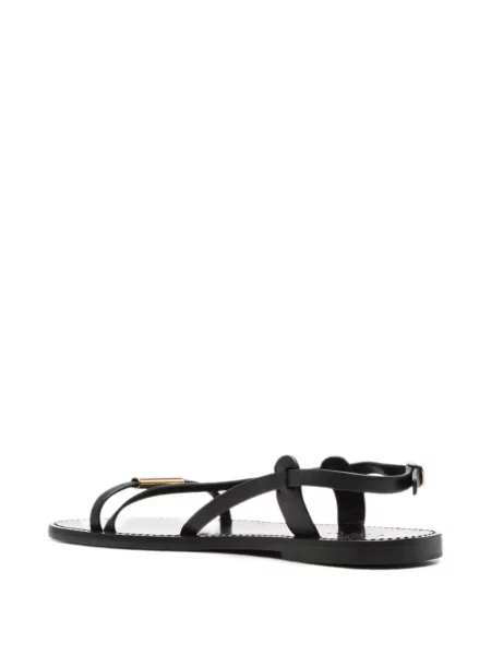 Sandale Chloé din piele cu bretele negru