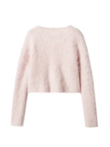 Decupat cardigan Maison Kitsune tricotate roz