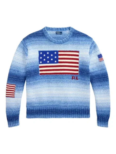 Каубой шапка Polo Ralph Lauren бродирана на райета червено