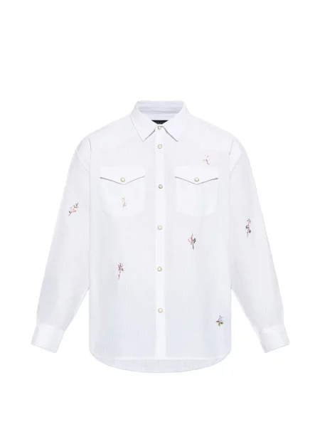 Květinová košile Allsaints bílá