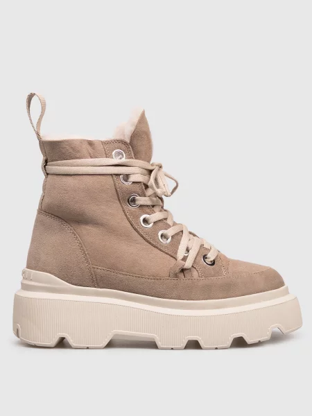 Замшевые ботинки Inuikii бежевые