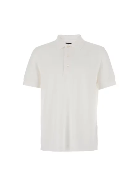 Koszulka polo Tom Ford pikowana biała