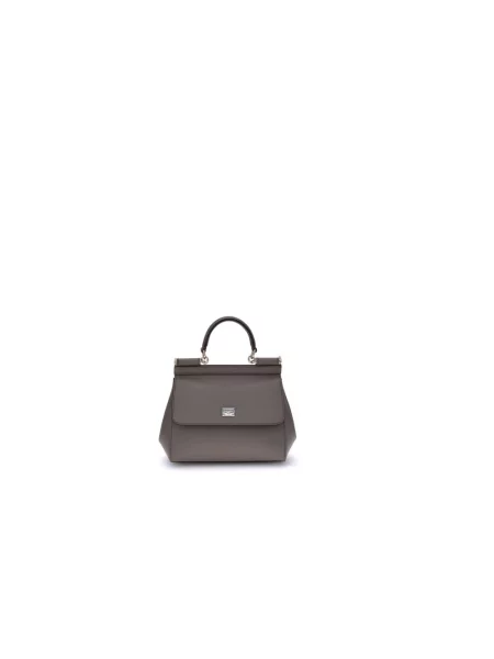 Torebka Dolce And Gabbana skórzana szara
