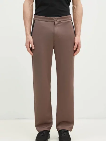 Adidas Originals pantaloni Premium Track Pant bărbați cu tipar chinos maro