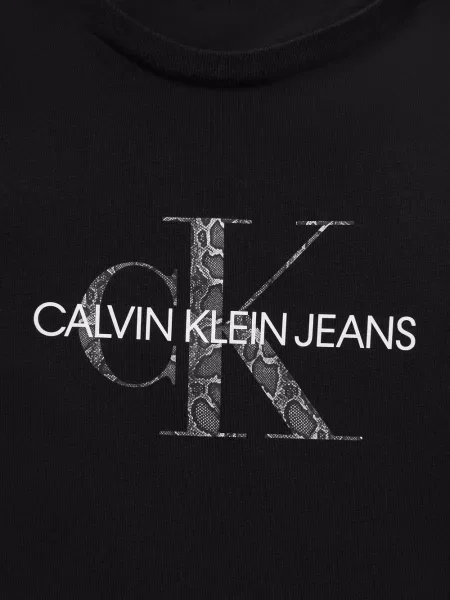 Sukienka koszulowa dziecięca Calvin Klein czarna