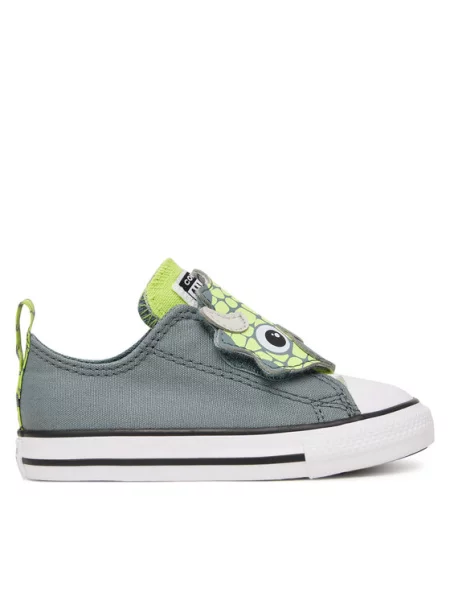 Modne superge Converse Chuck Taylor All Star One Strap Dinos Easy-On siva