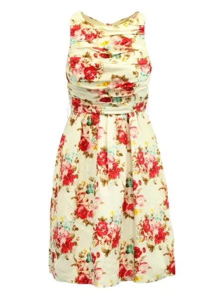 Rochie mini Alice + Olivia cu model floral cu imagine de costum alb