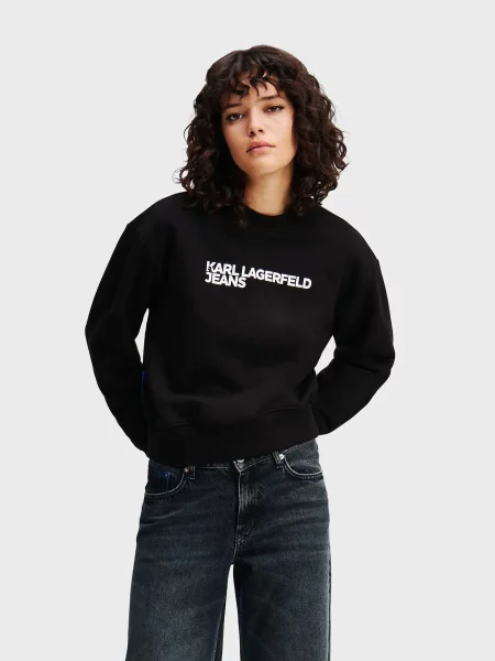 Світшот Karl Lagerfeld Jeans бавовна/поліестер чорний