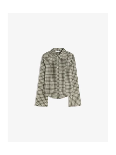 Bershka Bluza svetlo / kaki bež