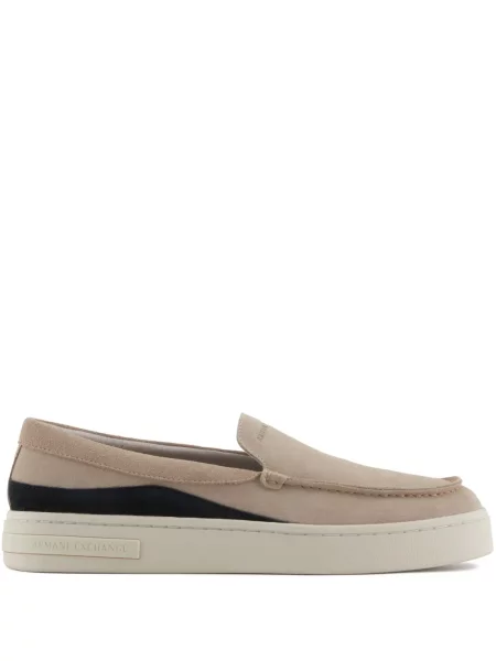 Pantofi loafer Armani Exchange din piele de căprioară slip-on