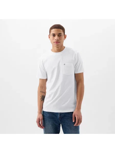 T-shirt GAP Pocket Micro Logo Tee Optic White V6 S biała