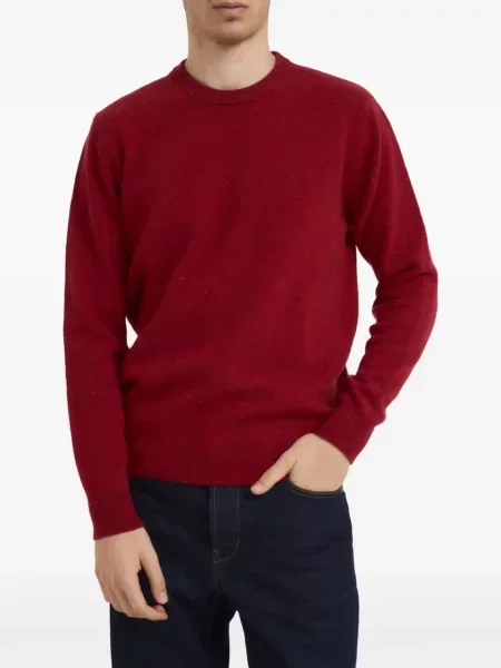 Pulover Barbour cu broderie roșu