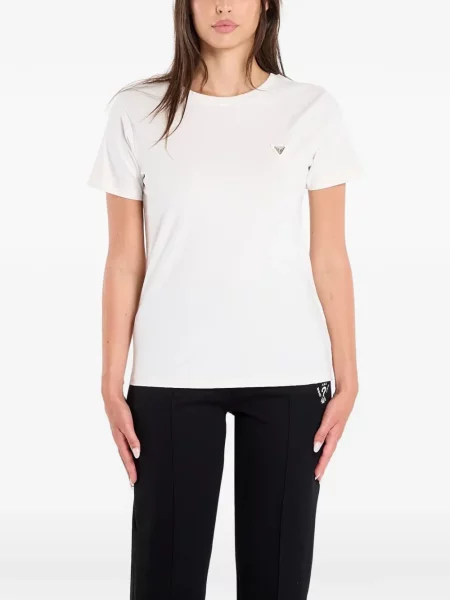 Tricou Guess cu autograf alb