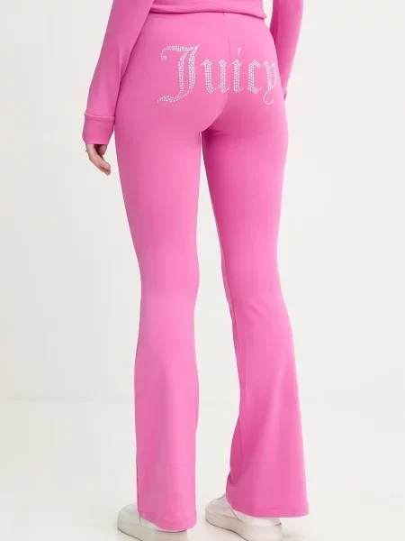 Juicy Couture spodnie dresowe z bawełną APOLLO różowe