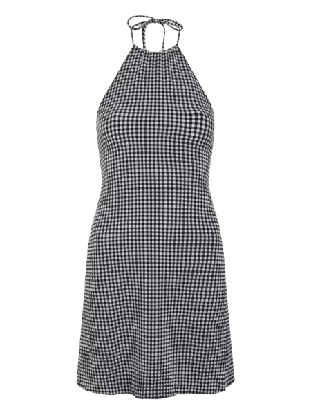 Mała sukienka mini Hunza G z dekoltem halter garniturowa czarna