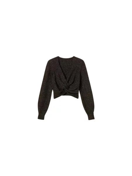 Sweter Twinset wełniany czarny