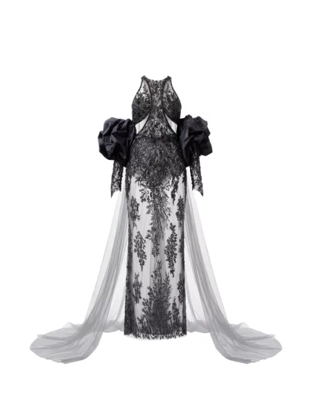 Rochie Gattinolli By Marwan cu volane gri