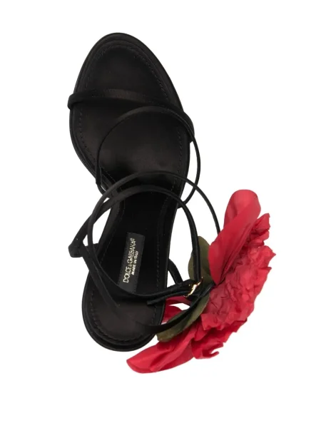 Sandale Dolce & Gabbana s cvjetnim printom crna