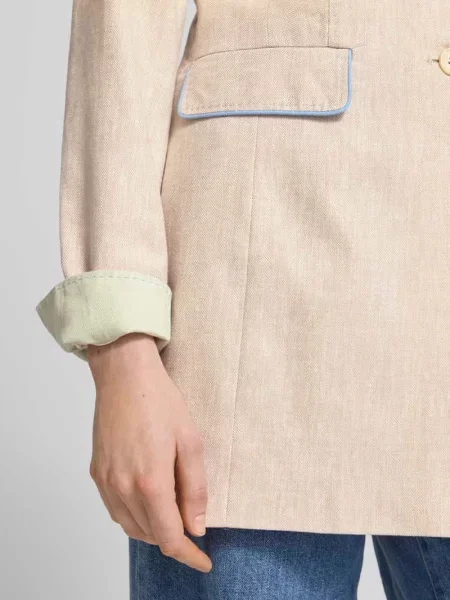 Marynarka w kratę o kroju slim fit z z patką White Label