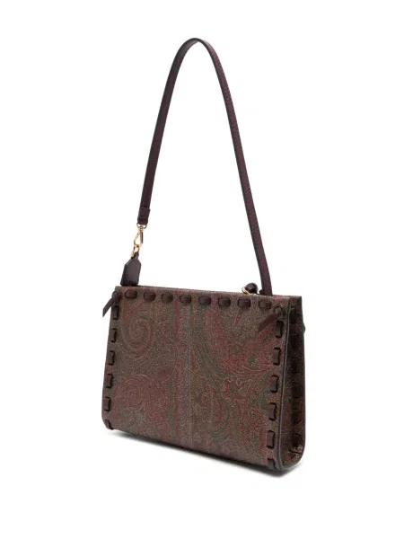 Clutch Etro paisley ζακάρ καφέ