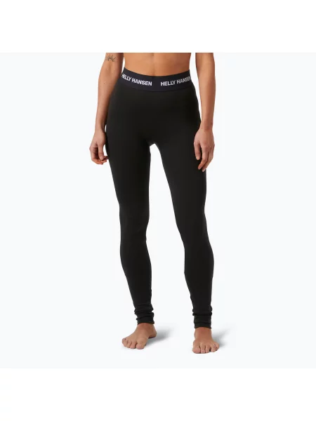 Pantaloni termoactivi pentru femei Helly Hansen Lifa Merino Midweight black negru