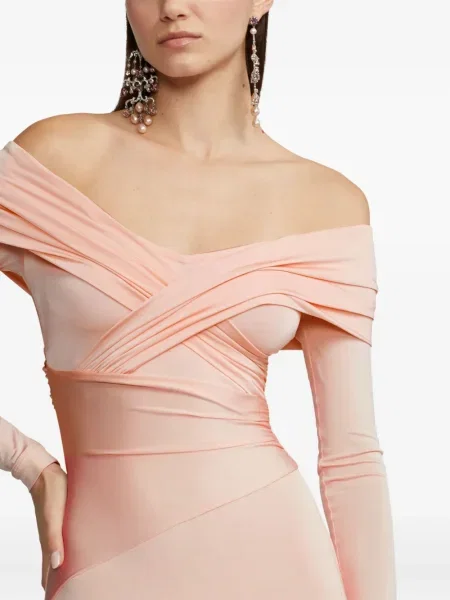 Rochie maxi Ralph Lauren Collection lungă de costum roz