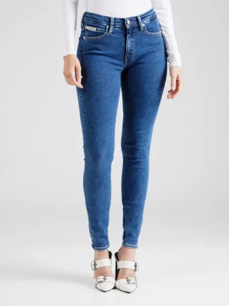 Calvin Klein Jeans Blugi Bleumarin Skinny Fit albastru