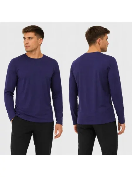 LONGSLEEVE UNISEX 4F BLUZKA MĘSKA Z DŁUGIM RĘKAWEM M niebieska
