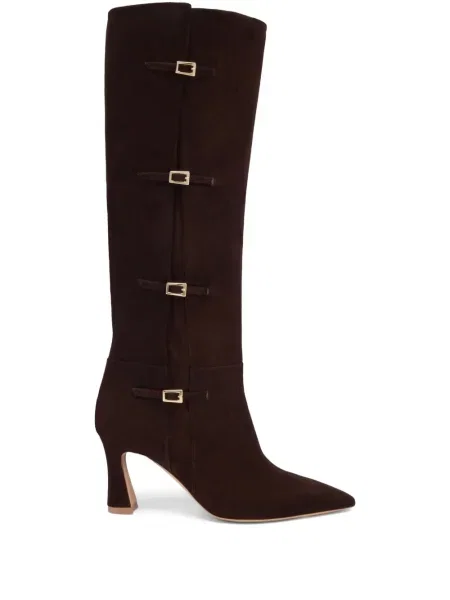 Cizme Malone Souliers din piele de căprioară cu cataramă maro