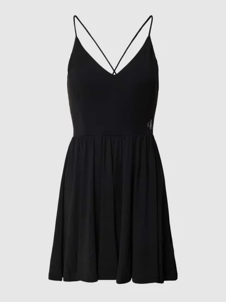 Sukienka Calvin Klein Jeans elegancka na ramiączkach czarna