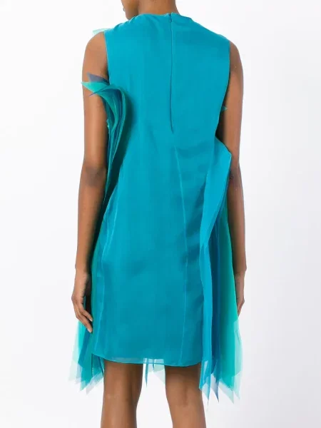 Odgovarati haljina Gianluca Capannolo s volanima plava