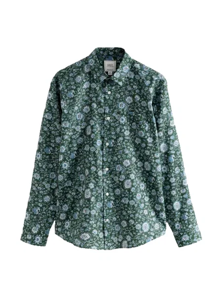 Next Košulja tamno plava / petrol / tamno zelena / prljavo bijela