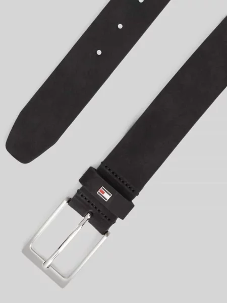 Tommy Hilfiger pasek zamszowy czarny